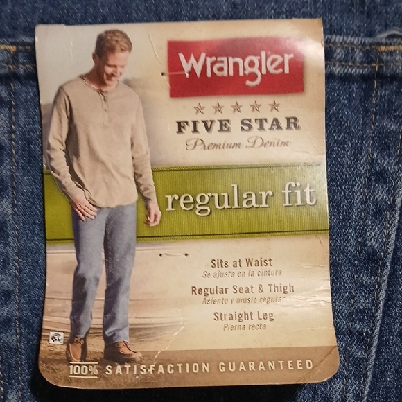 Wrangler Men's 38X38 Regular Fit Blue Jeans - Picture 6 of 13